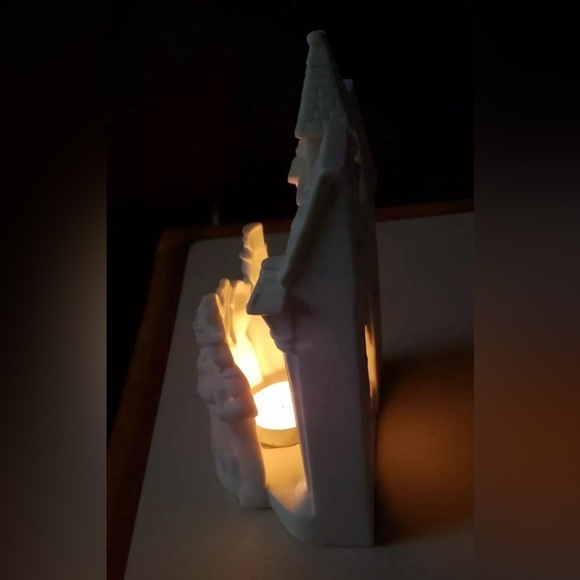 PartyLite Village Carolers Tealight Candle Holder Bisque Porcelain PO204 - Picture 12 of 13